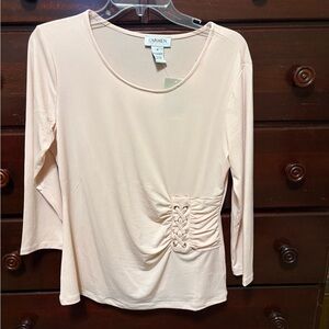 Women's Soft Pink Top with Lace Detail